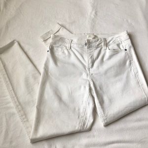 Skinny crop white jeans size 5